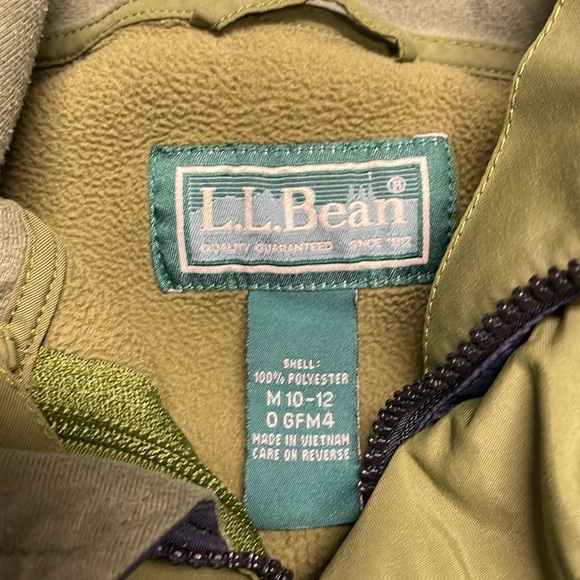 L. L. Bean kids winter coat size medium 10-12 thinsulate winter skiing hooded - Picture 4 of 5